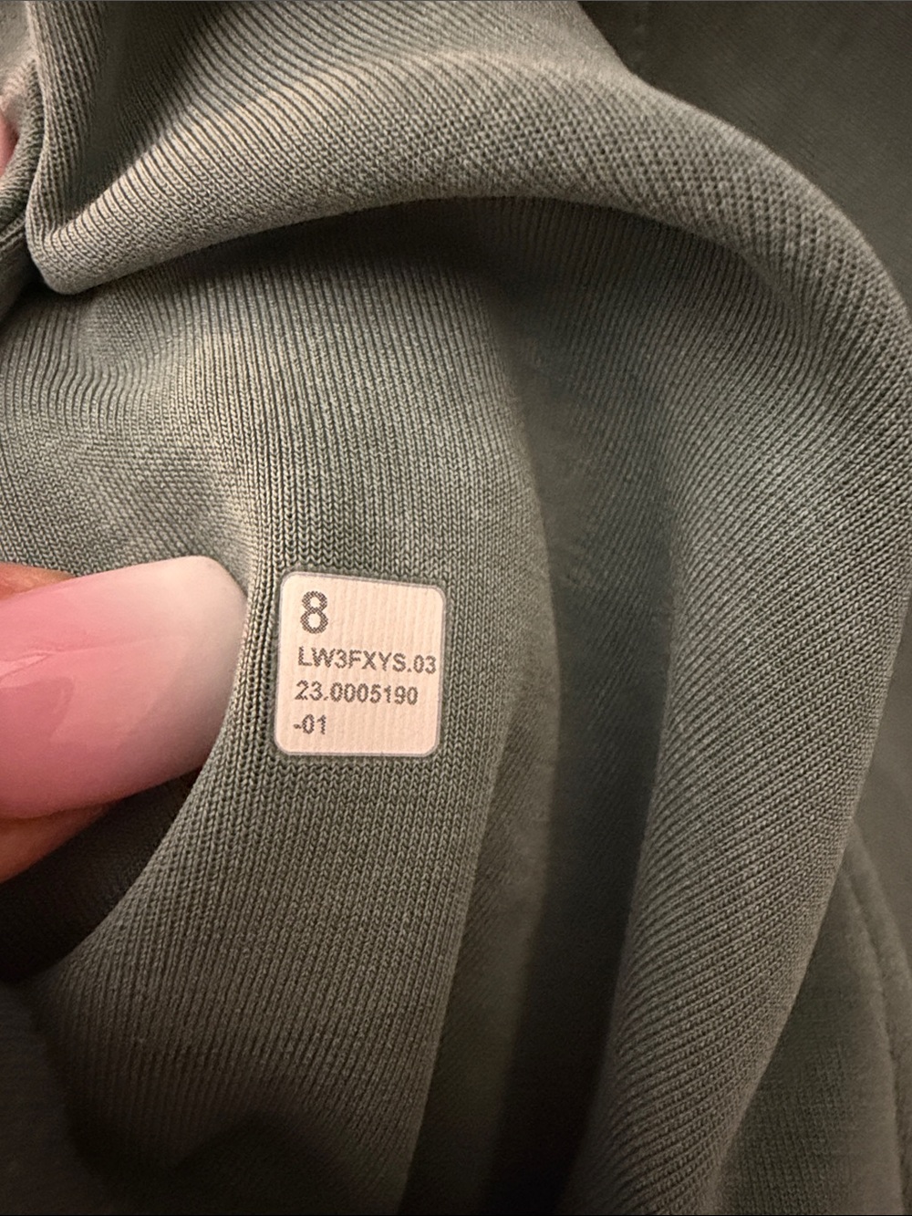 EUC Women's Lululemon Medium Forest Brushed Softstreme Funnel Neck Zip Up—Size 8 - Picture 8 of 9